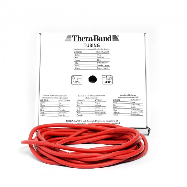 Produktbild TheraBand Tubing 7,50 m, mittel / rot