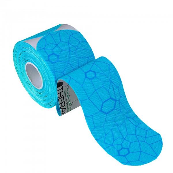 Produktbild TheraBand Kinesiology Tape Precut Rollen (20 Tapes á 25,4 x 5 cm), blau